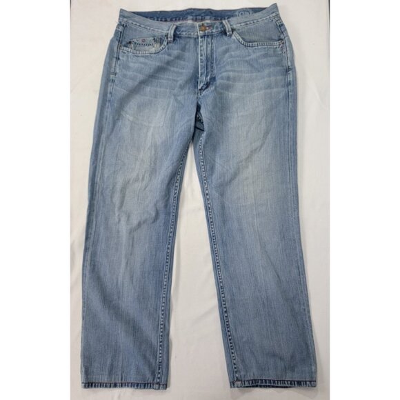 Indigo Palms Men's Blue Denim Standard Fit Jeans Pants Size 36 Inseam 30" Cotton - Picture 1 of 10